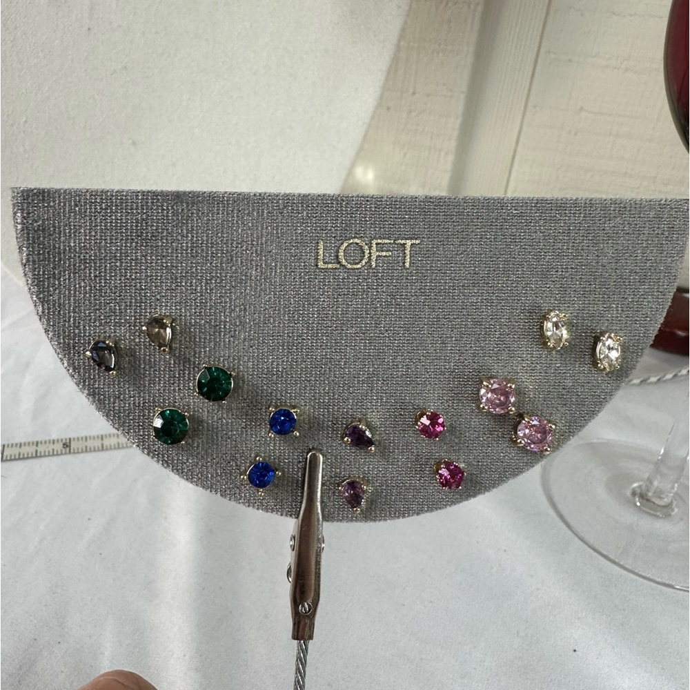 LOFT seven days of the week stud earrings